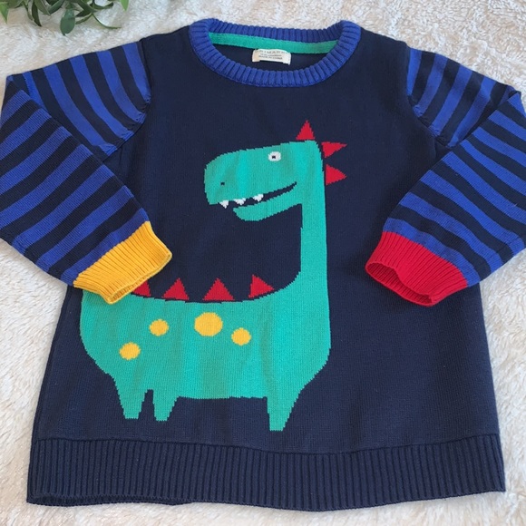 NWOT Primark Dinosaur Sweater 18-24M Navy Green Red - Picture 4 of 9